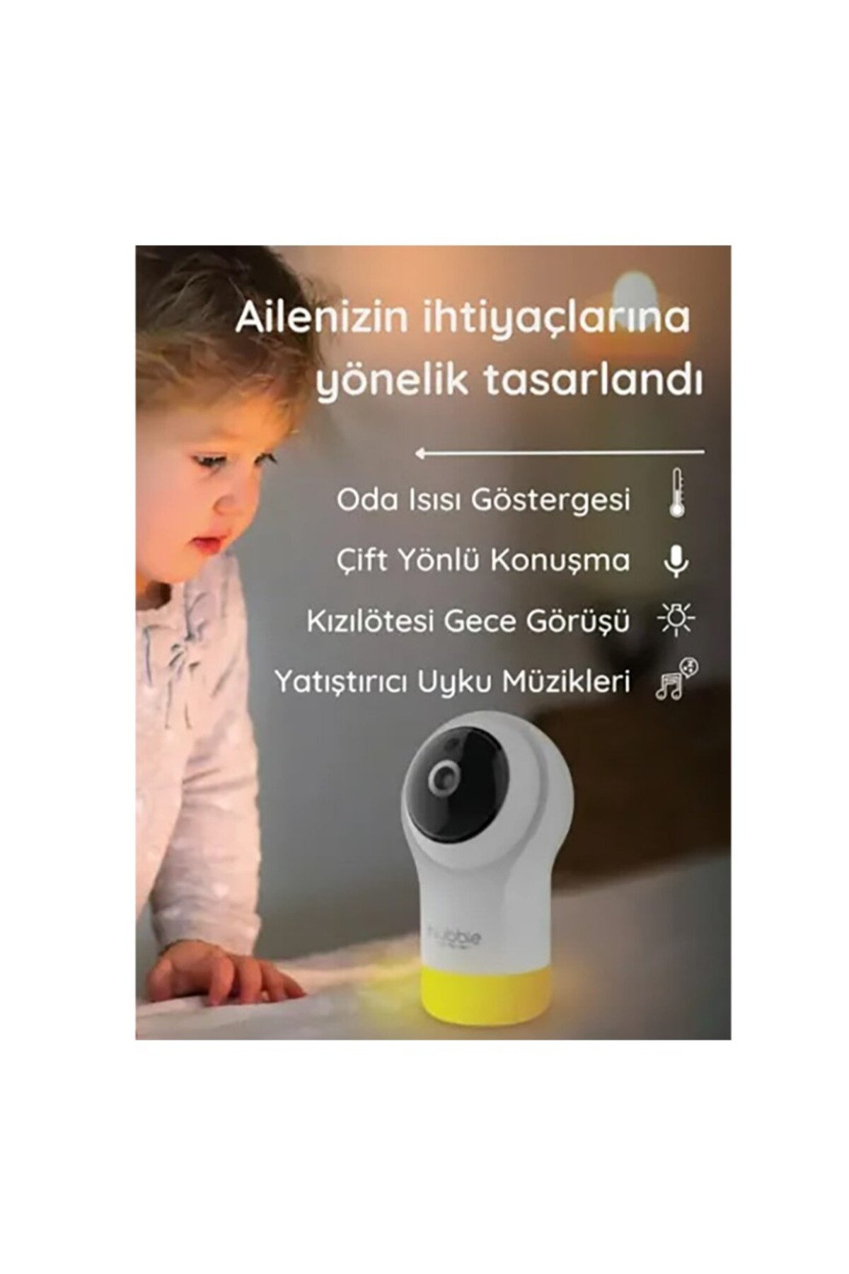 NW NessiWorld Hubble Glow Full HD Wifi Bebek Kamerası HBL18 fotoğrafı 4 (önizleme)