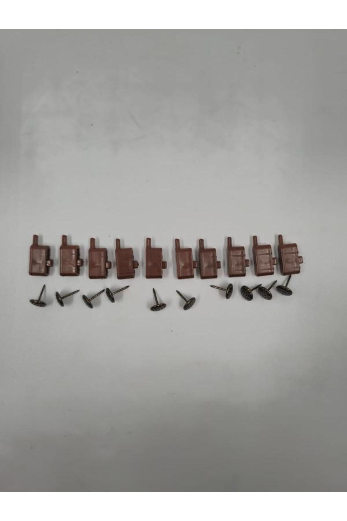 10 Plastic Hinges + 10 Honeycomb Fluffy Fasteners