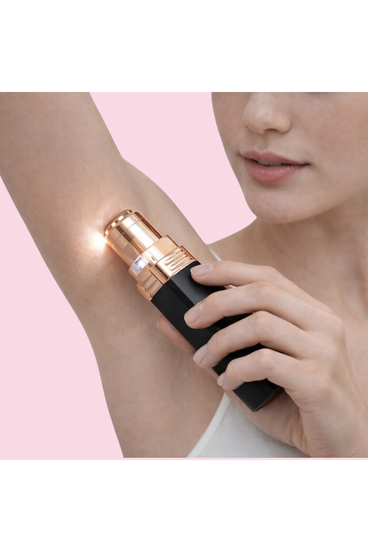 Mini Tıraş Makinesi Epilasyon LED Işıklı, Yüz, Koltuk altı, Bikini Bölgesi Çok Amaçlı, Ergonomik — NDG406813409762100 — تصویر 4 از 7