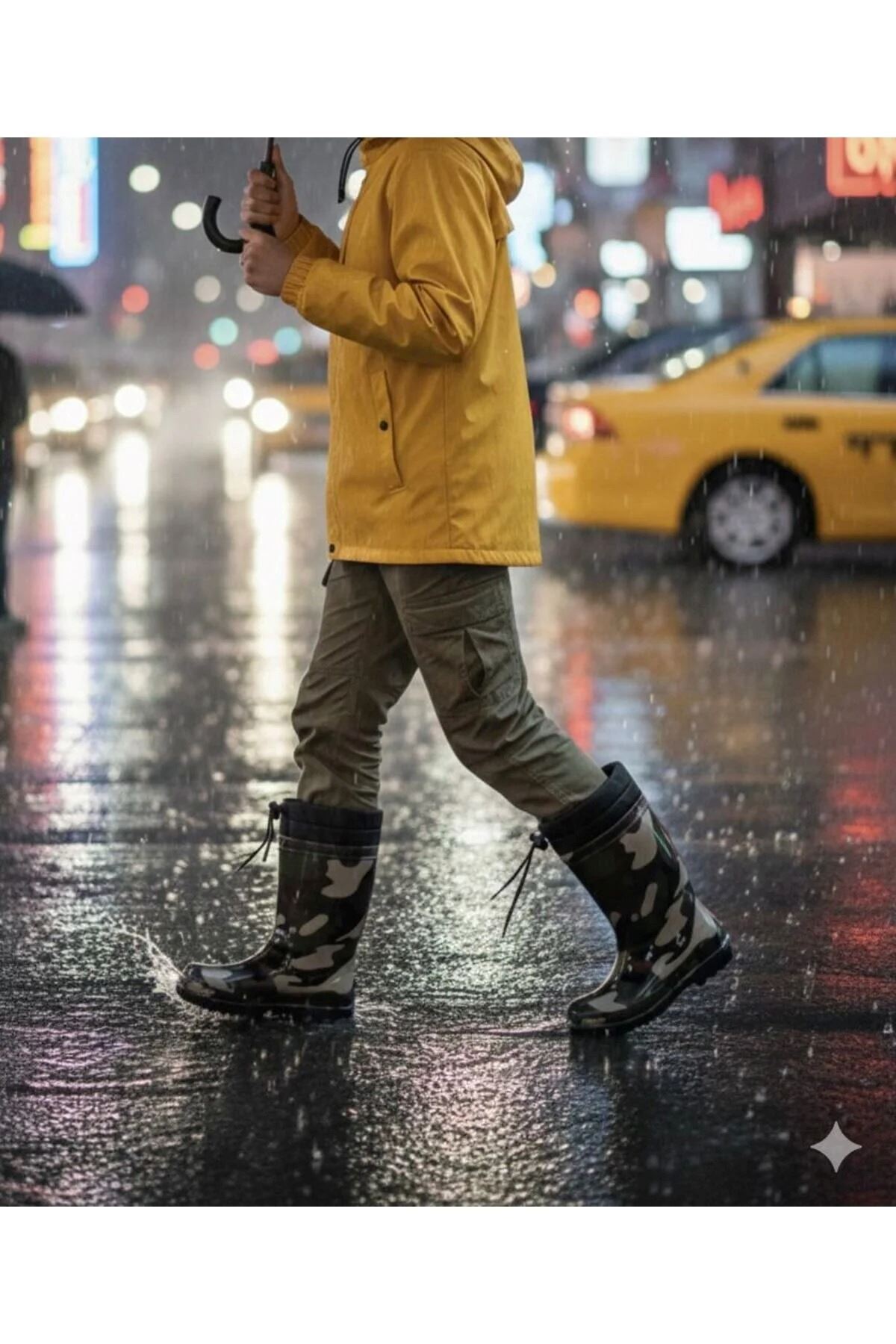 KRAL PLASTİK  Premium Su Geçirmez Yün Astarlı Yağmur ve Kar Çizmesi Kaymaz Taban - Görsel 2