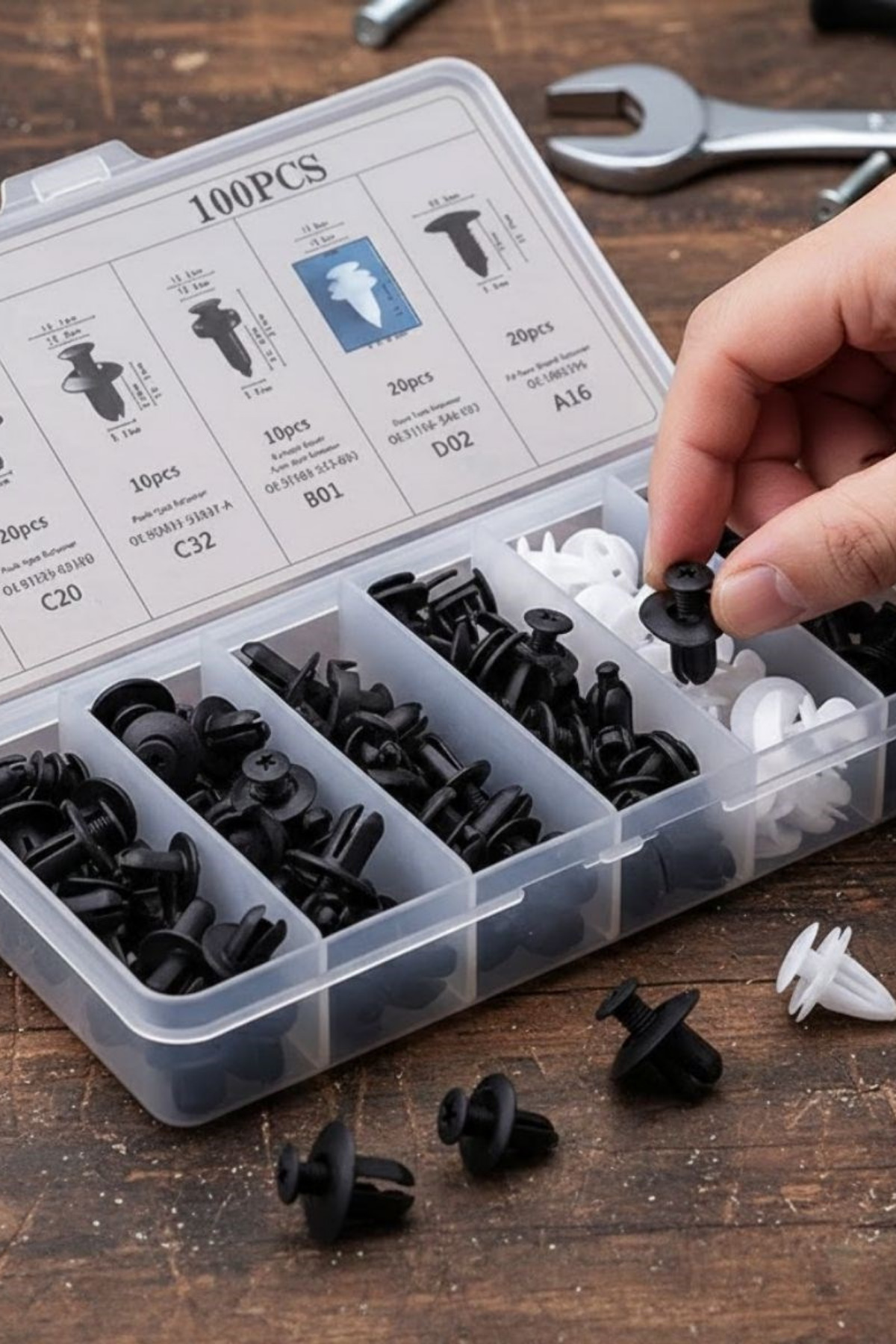 みんみん Hane Dostu Plastik Bağlantı Elemanları Seti 100 Parça – Oto