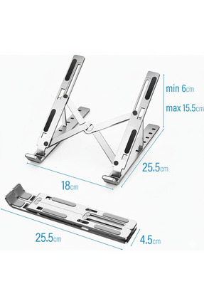 Laptop Notebook stand Alüminyum Ayarlı Laptop Macbook Uyumlu Notebook Yükselt...