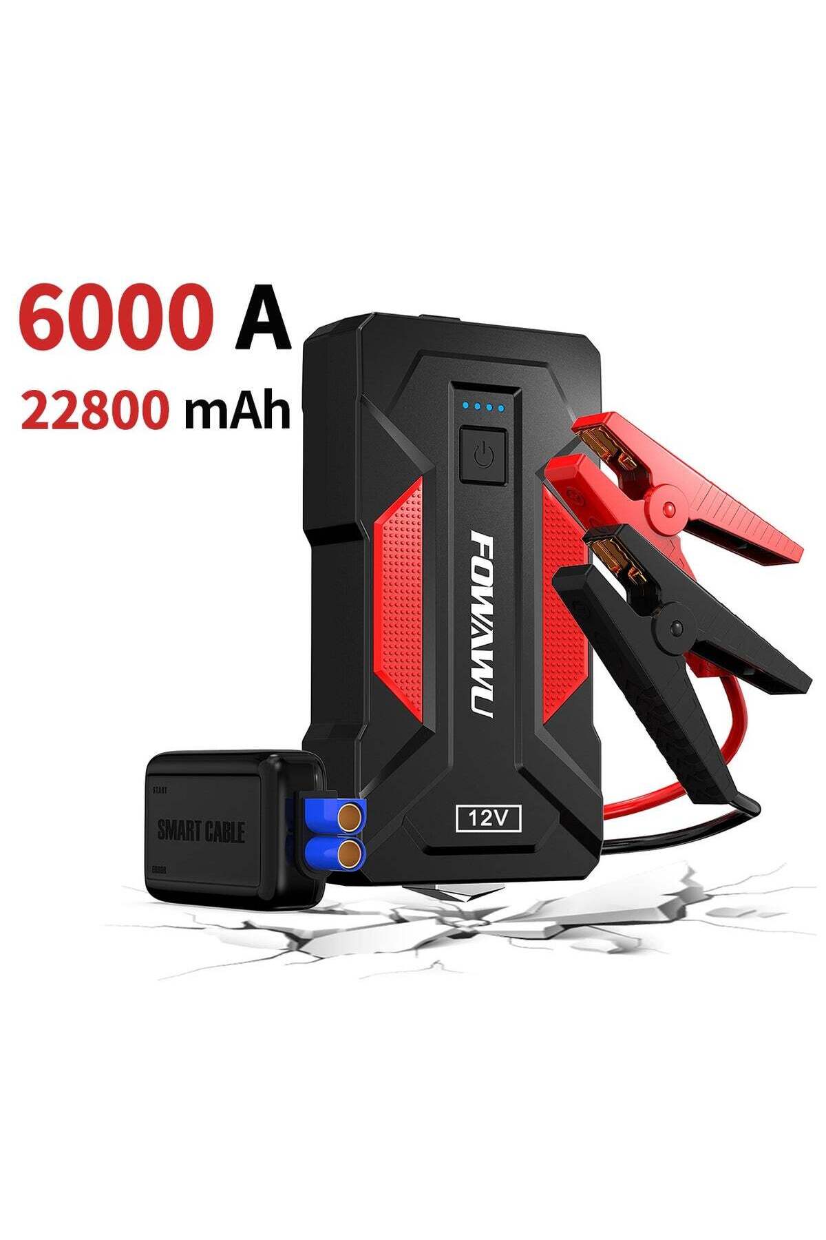Car battery starter device 6000 amp, car battery starter device, car battery starter device 22800 mAh