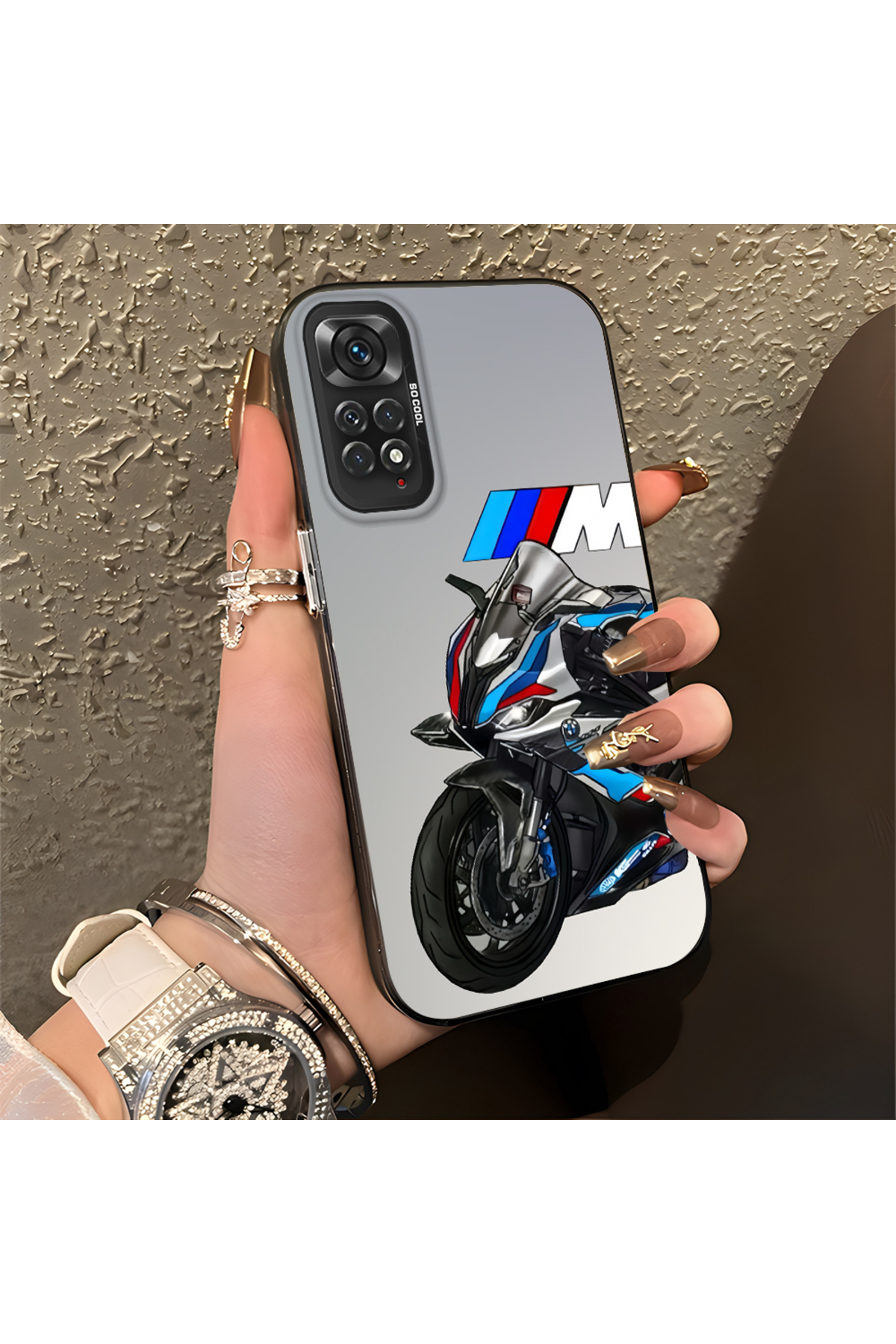Xiaomi Redmi Note 11 Compatible Silicone Edge Hard Rear Anti Fall Phone Case with Car Pattern