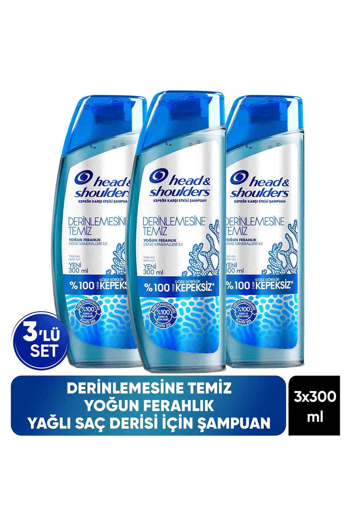 Head & Shoulders Derinlemesine Temiz Yağlı Saç Derisi İçin Yoğun Ferahlık Deniz Mineralleri 300 Ml x 3 Adet — TYC9757DE8C51AD4EF84D1200