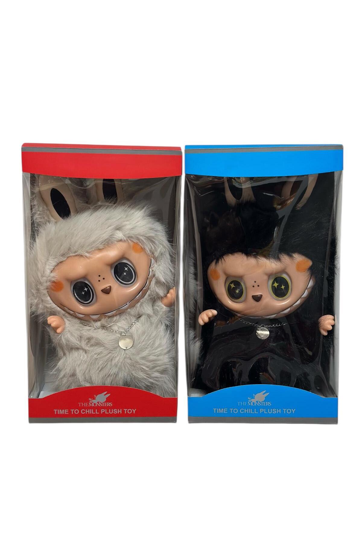 Pofika Zimomo 40 cm dev labubu Siyah-Beyaz 1 Adet - Fiyatı, Yorumları