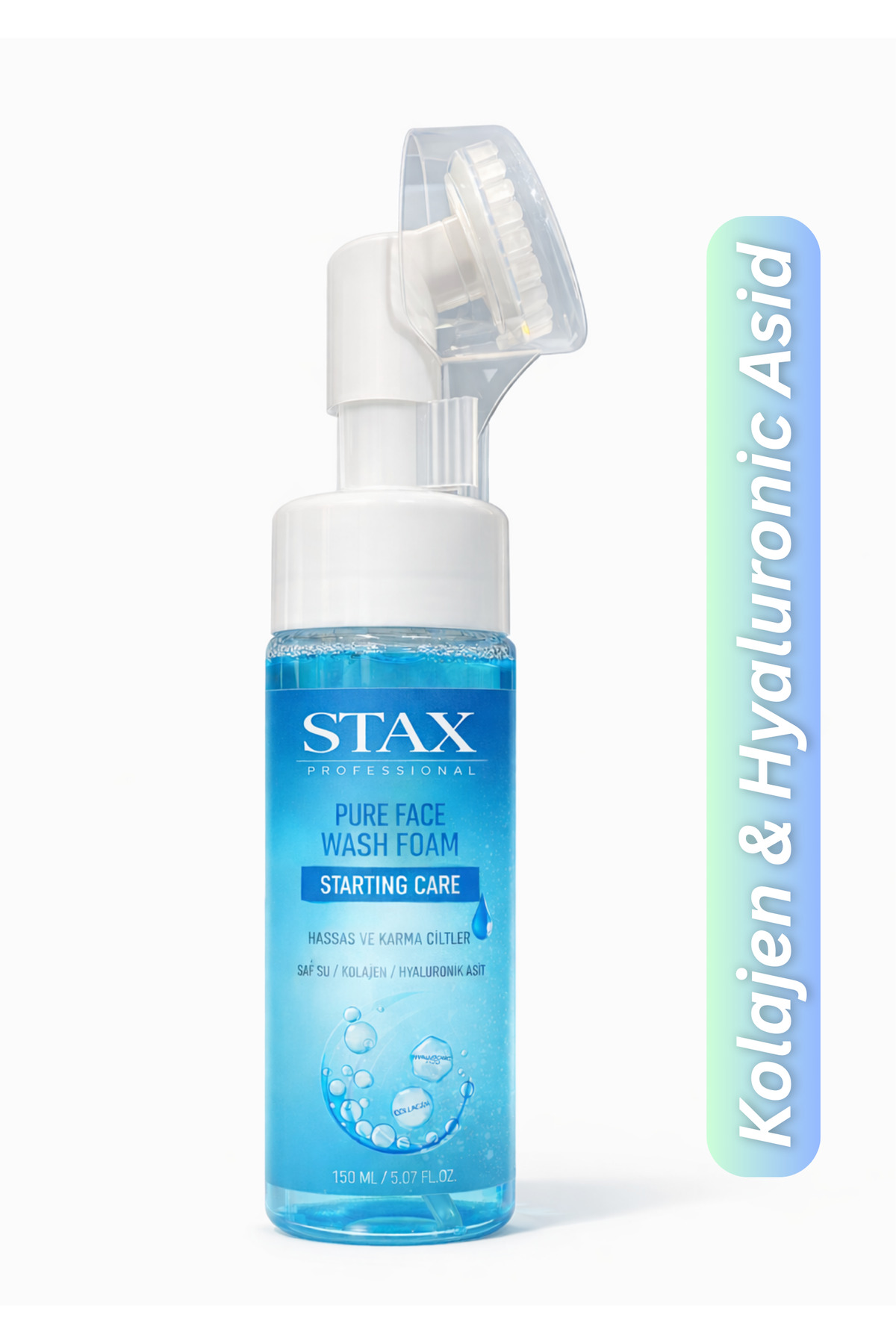 STAX Kolajen & Hyaluronic Asid YÜZ TEMİZLEME KÖPÜĞÜ (APARATLI) — mv — تصویر 2 از 2