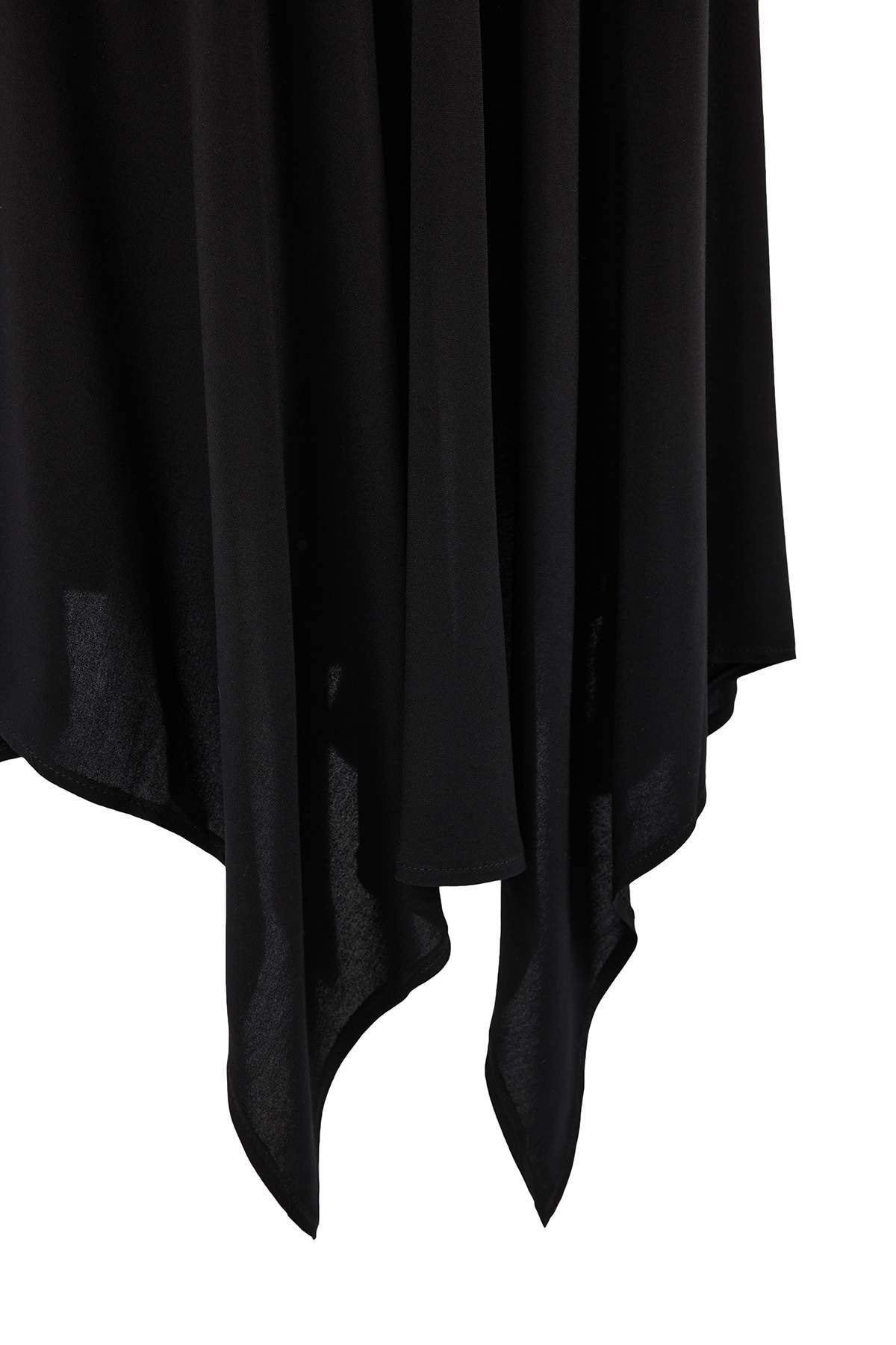 Trendyolmilla  Siyah %100 Viskon Asimetrik Midi Etek TWOSS26ET00033 - Görsel 6