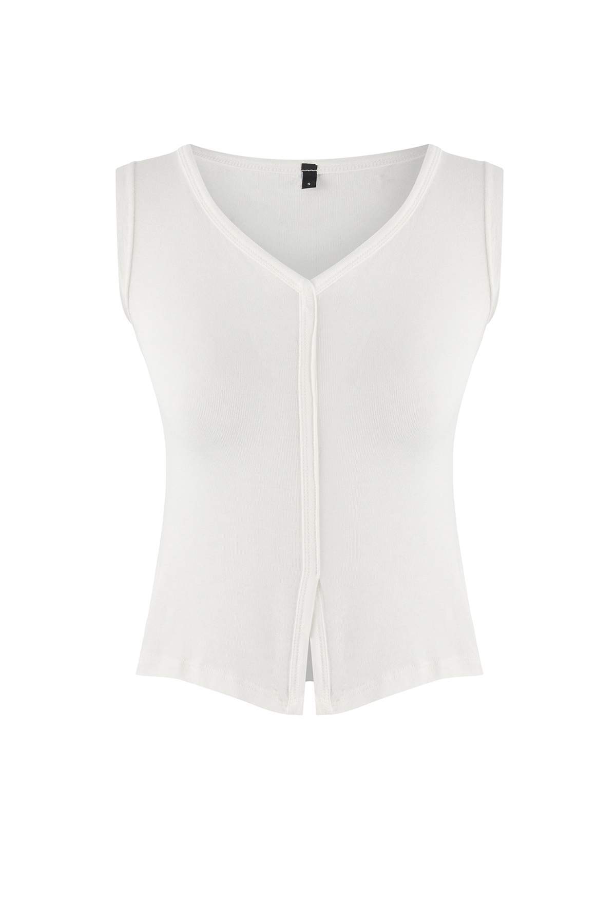 Trendyolmilla  Kahverengi 2'li Takım Fitted/Vücuda Oturan V Yaka Düğmeli Yumuşak Örme Bluz TWOSS26BZ00173 - Görsel 9