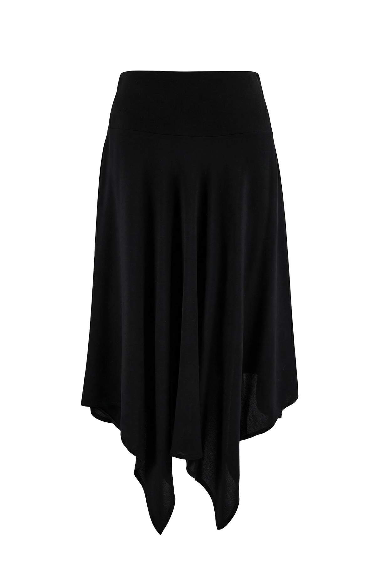 Trendyolmilla  Siyah %100 Viskon Asimetrik Midi Etek TWOSS26ET00033 - Görsel 7