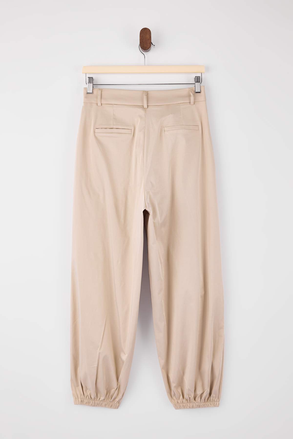 Trendyolmilla  Bej Balon/Şalvar Dokuma Pantolon TWOSS26PL00037 - Görsel 7