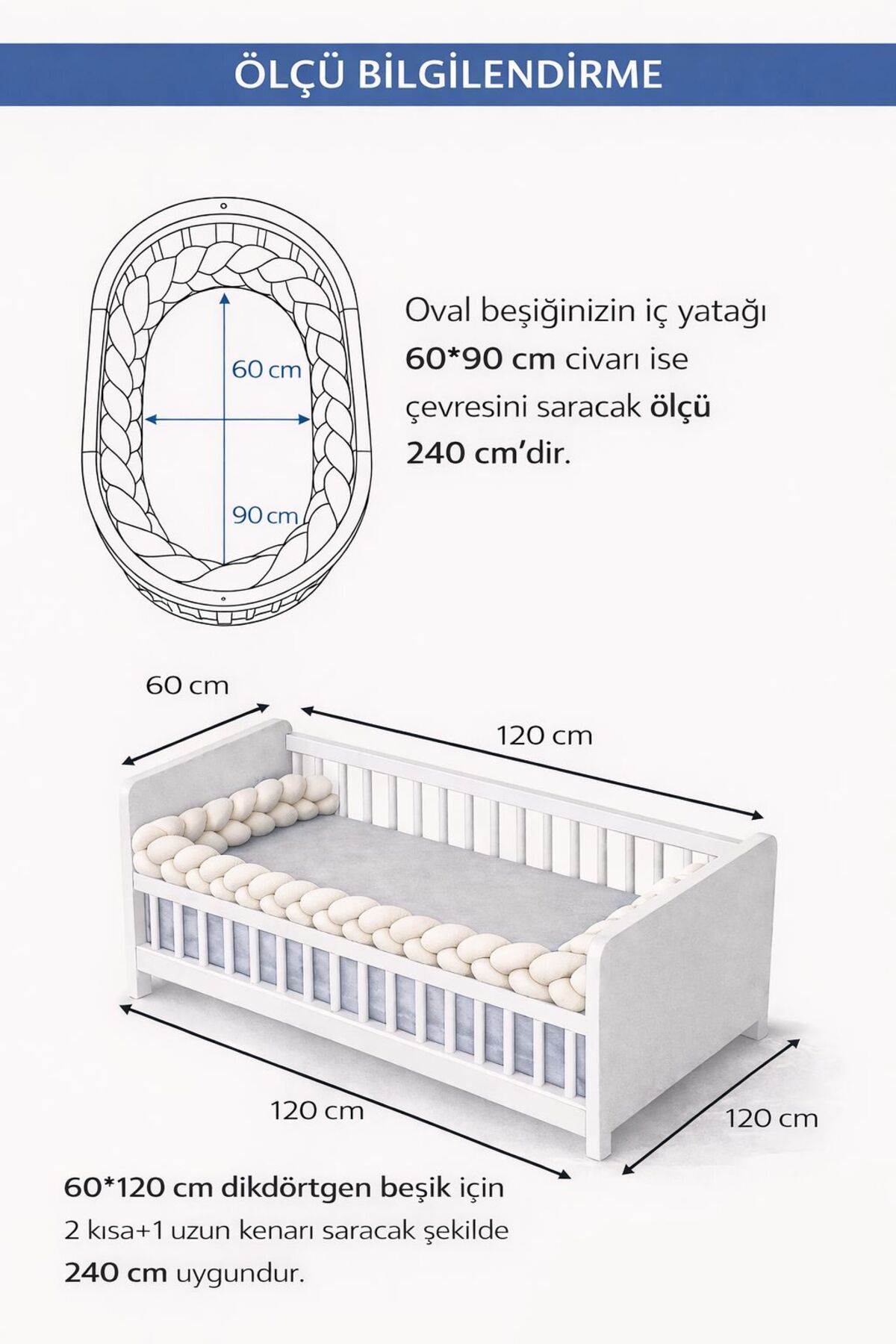 düğüm yastık 240 cm 3 Örgü Beşik Korumalık fotoğrafı 3 (önizleme)
