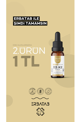 Erbatab Vitamin D3 K2 2'si 1 Arada Damla