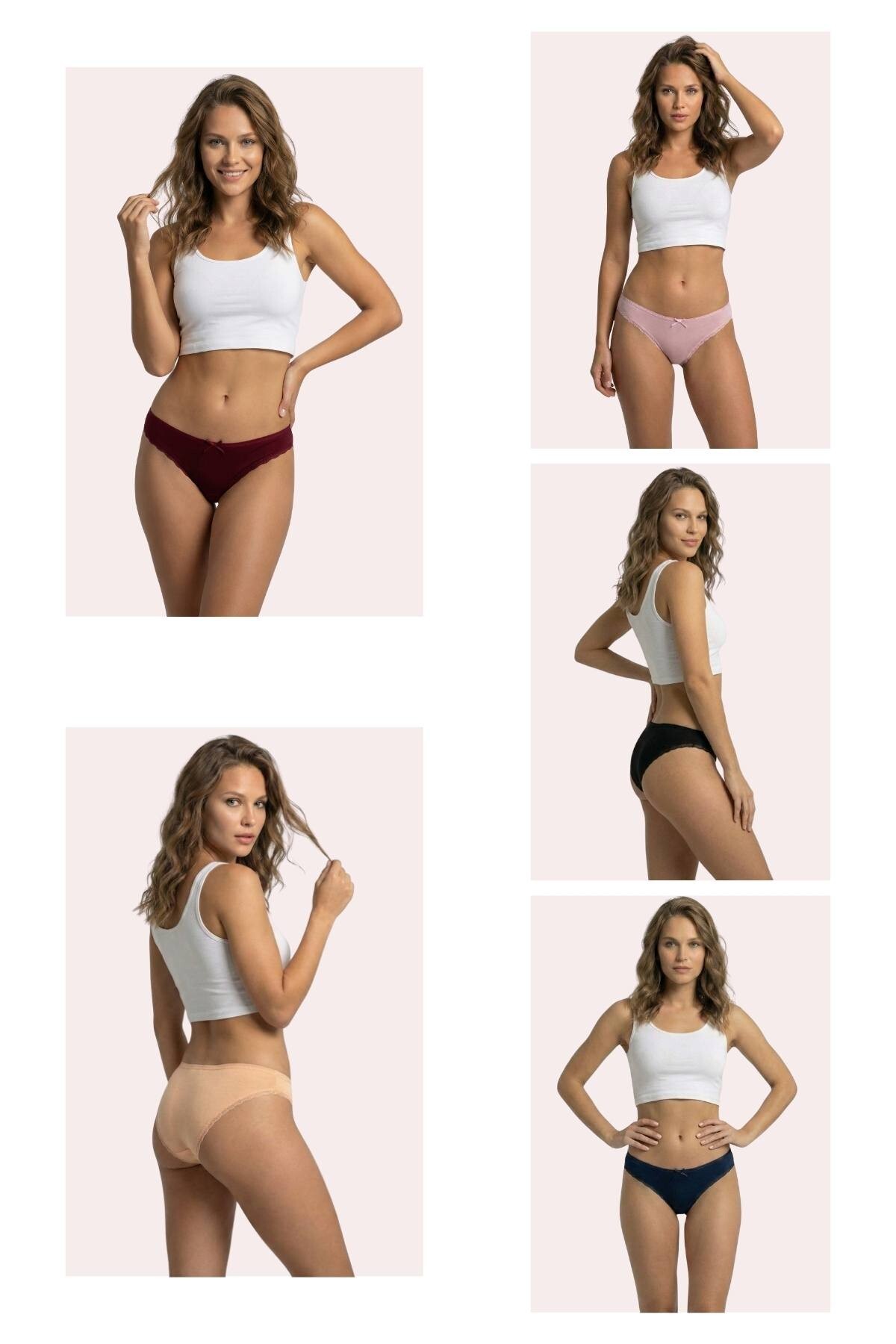 Newlilla 1101 Bikini Kadın T. Dantelli Külot Paketi V31 görsel 3