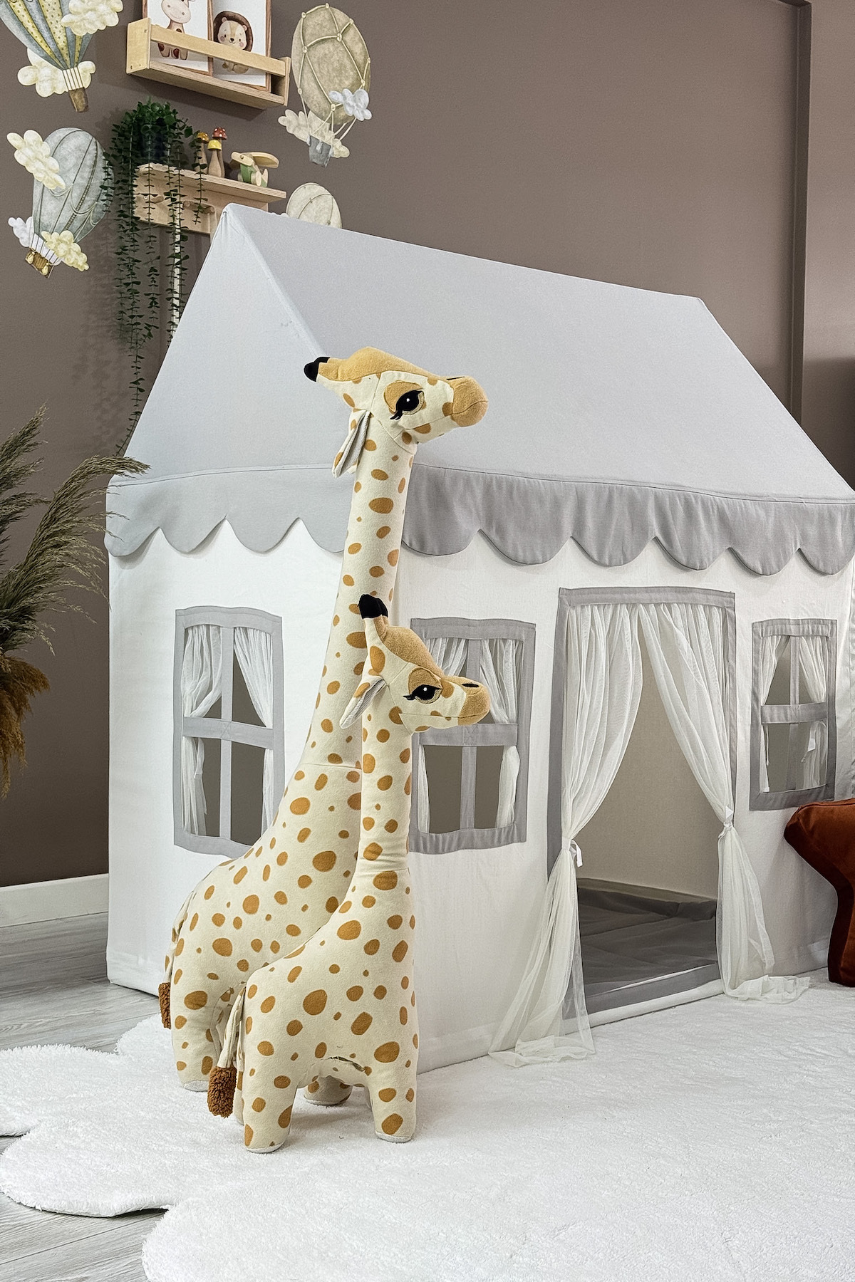 Miniden Çocuk Oyun Evi Gri Renkli Oyun Çadırı Oyun Alanı fotoğrafı 7 (önizleme)