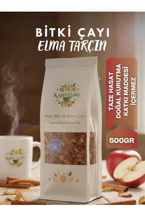 KAHVELOG Elma Tarçın Çayı 500gr(Doğal Kurutulmuş, Katkısız)