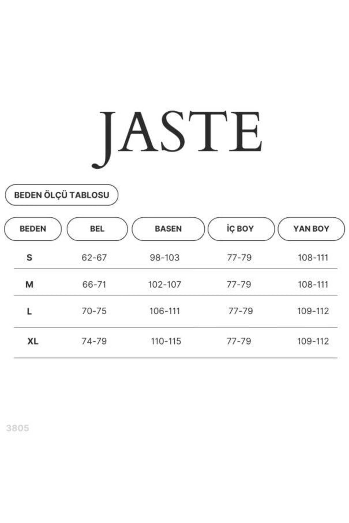 JASTE  Kadın Beli Lastikli Bol Paça Palazzo Keten Pantolon EKRU - Görsel 7