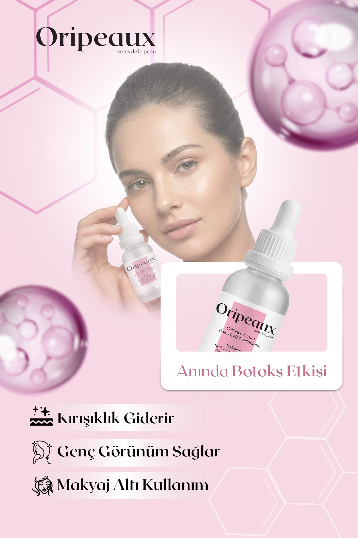 Anında Botoks Etkili Yaşlanma Karşıtı Nemlendirici Collagen Serum Kolajen 30 Ml — TYCC7T5CNN169399756858501 — تصویر 3 از 4