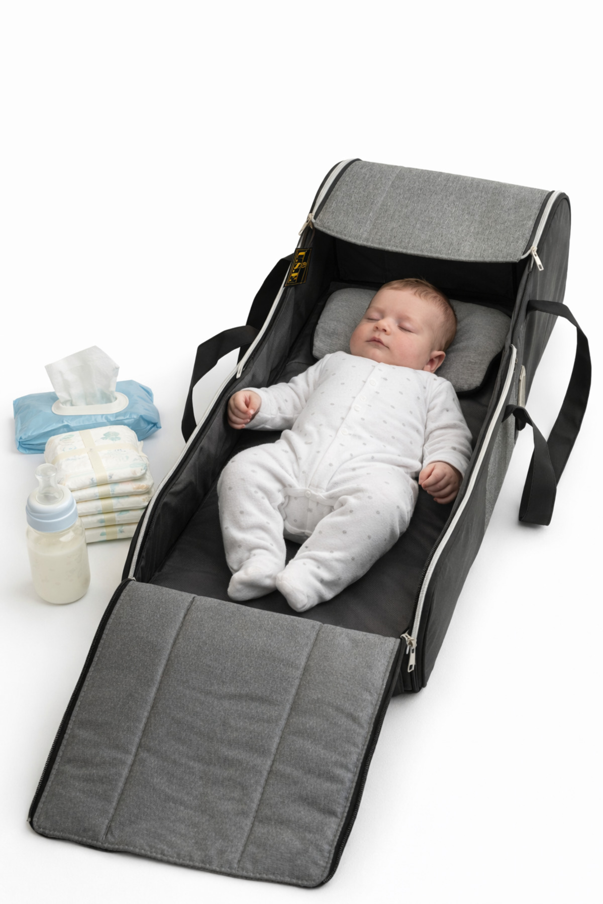 USF Portbebe Ana Kucağı Puset Bebek Taşıma (sıvı Ve Rüzgar Geçirmez) Gri-siyah fotoğrafı 3 (önizleme)