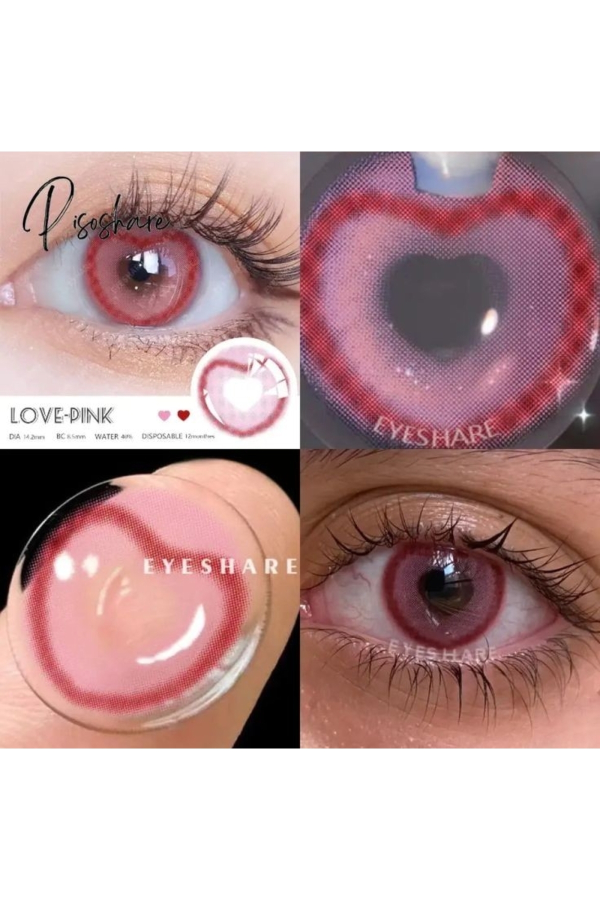 Eyeshop COSPLAY SWEETYLOVE PİNK TONDA GÖZ LENSİ Kulanım suresi 1 yıllıktır.