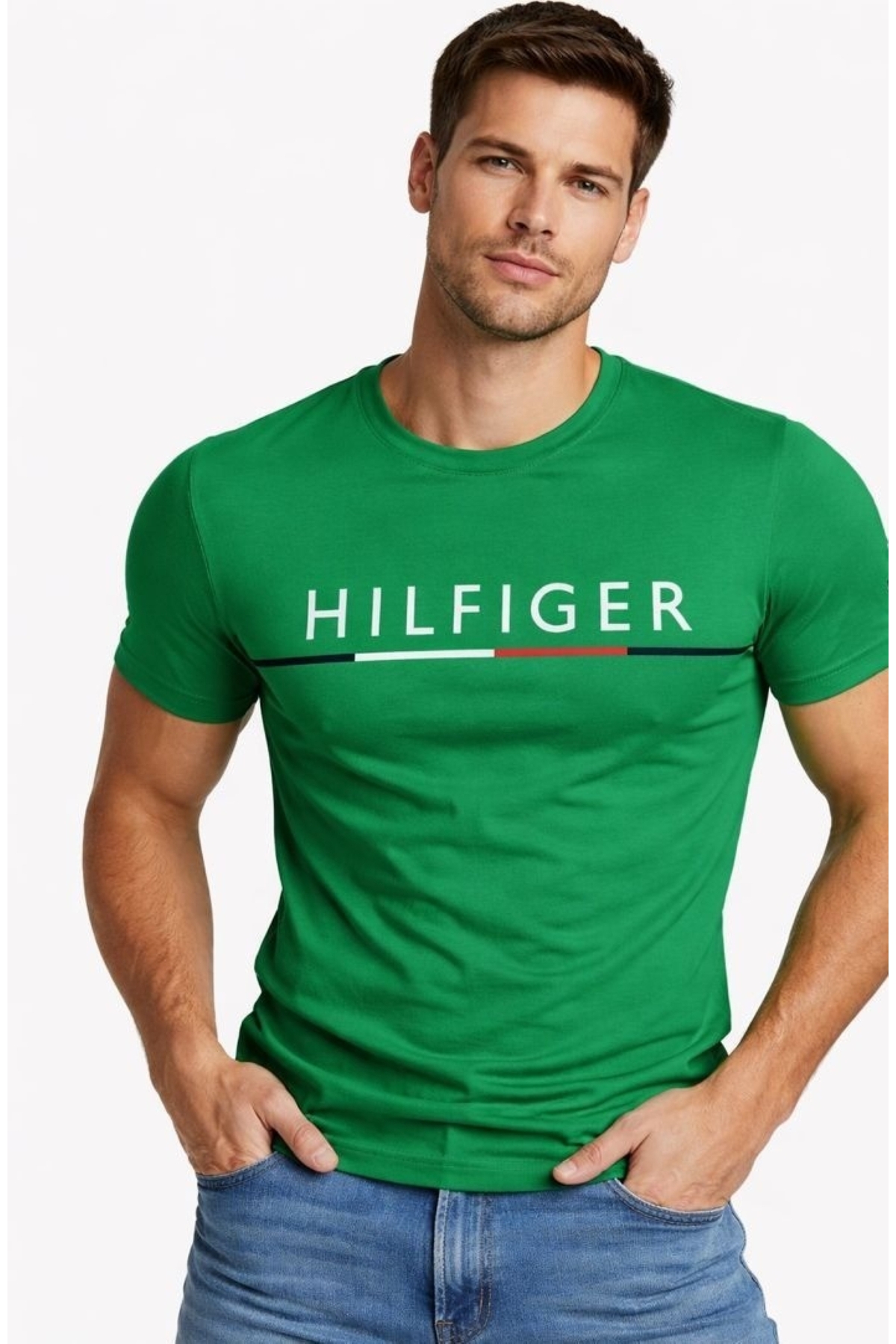 تامی هیلفیگر طرح تی‌شرت دست دوم TH