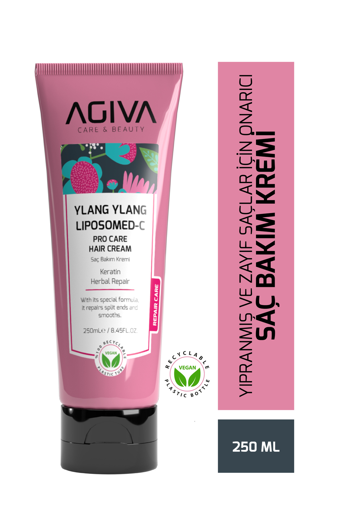 agiva care& beauty نرم کننده مو یلانگ یلانگ لیپوزوم C برای موهای آسیب دیده و ضعیف - گیاهی — 001-KRE-070