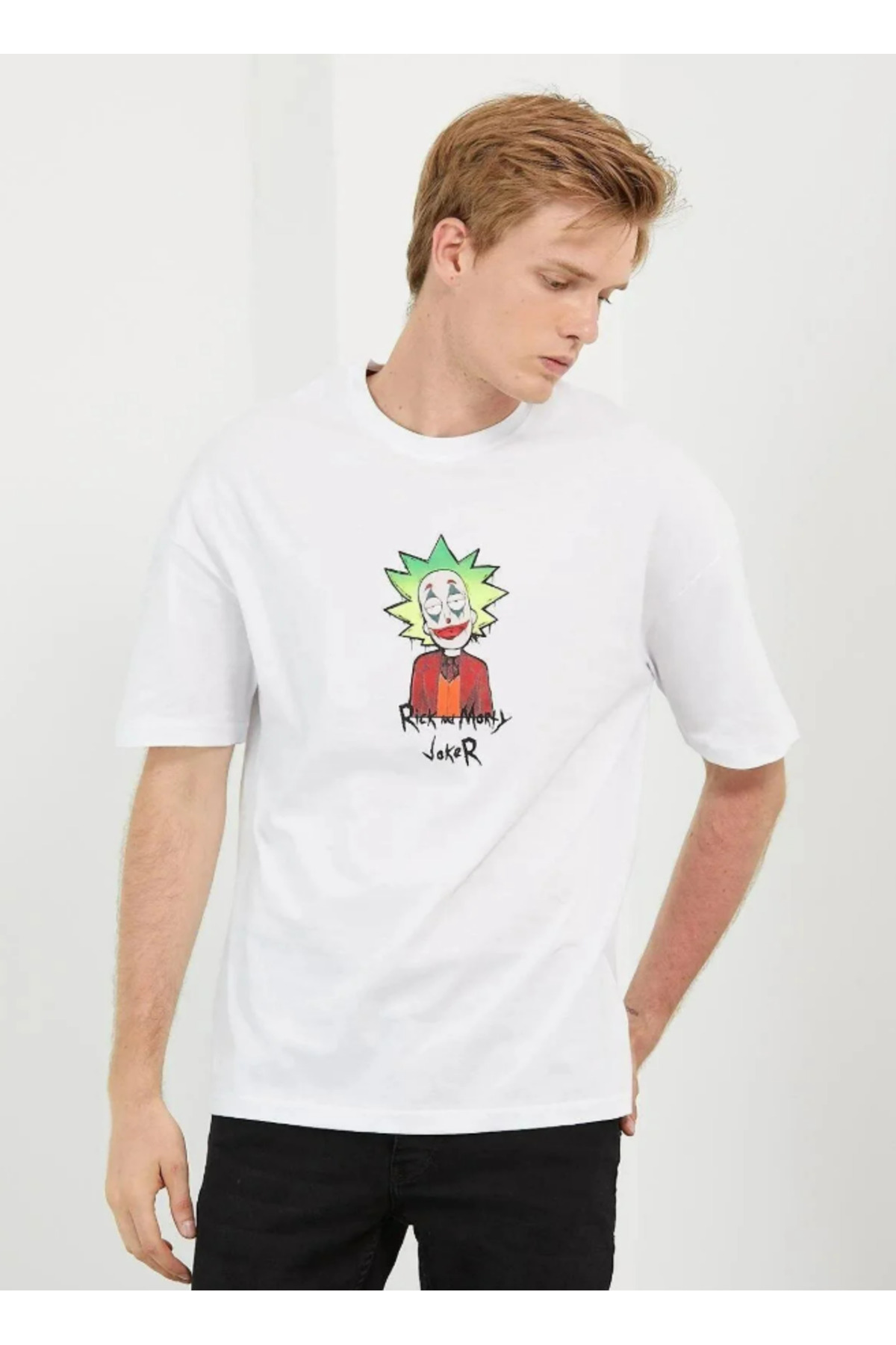 figo  Erkek Baskılı Oversize T-shirt - Görsel 5