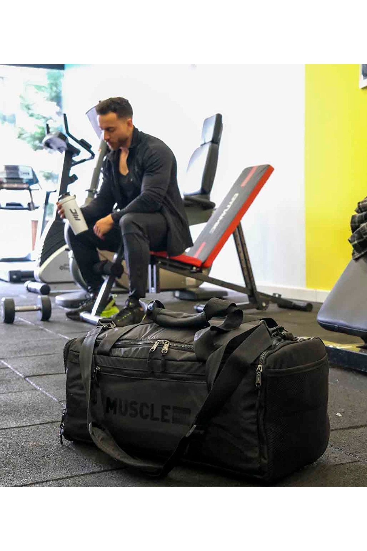 MUSCLECLOTH  Glory Silindir Çanta Siyah 40 L - Görsel 4