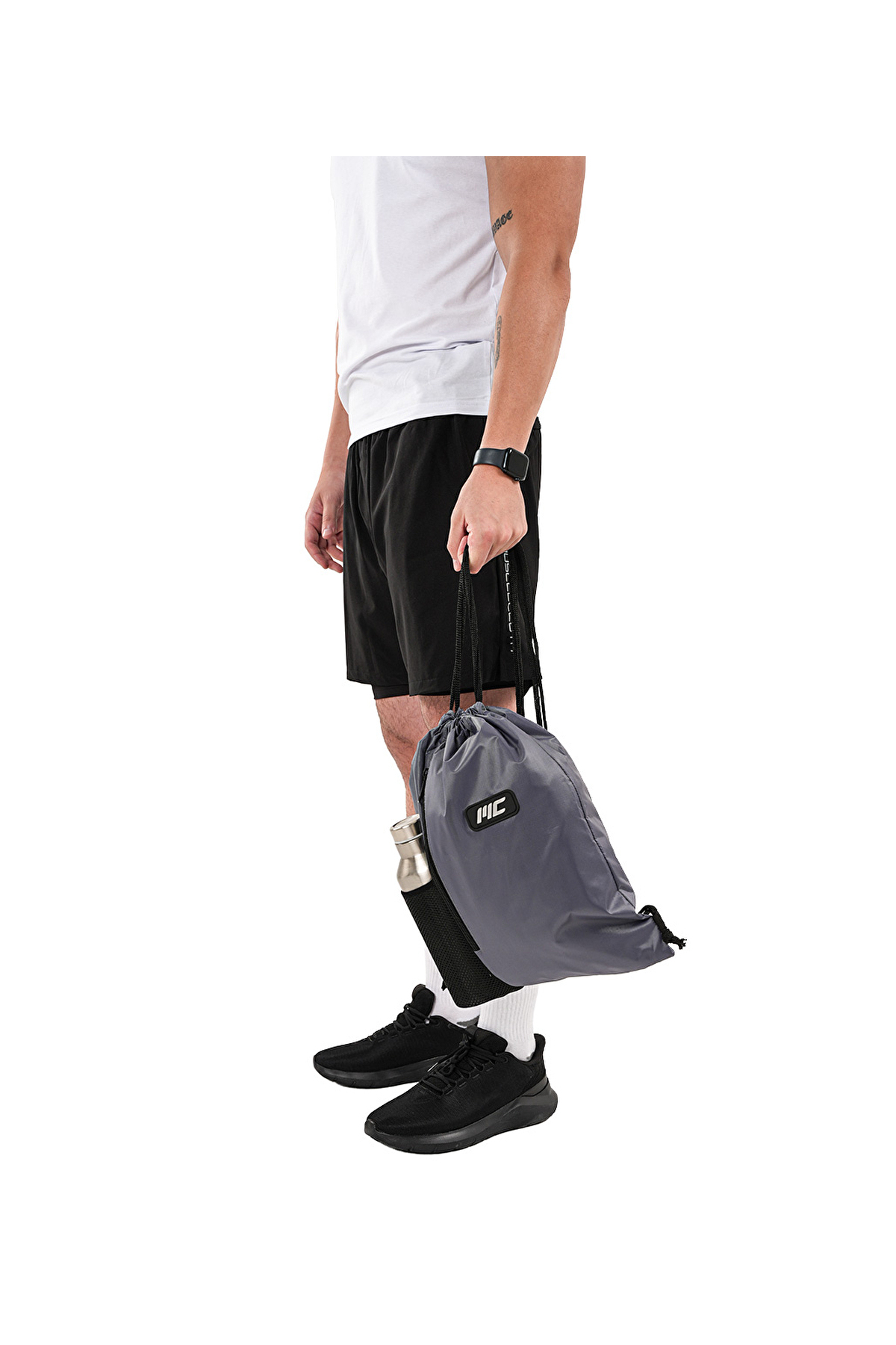 MUSCLECLOTH Players Sackpack Spor Çanta Gri 13 L görsel 3