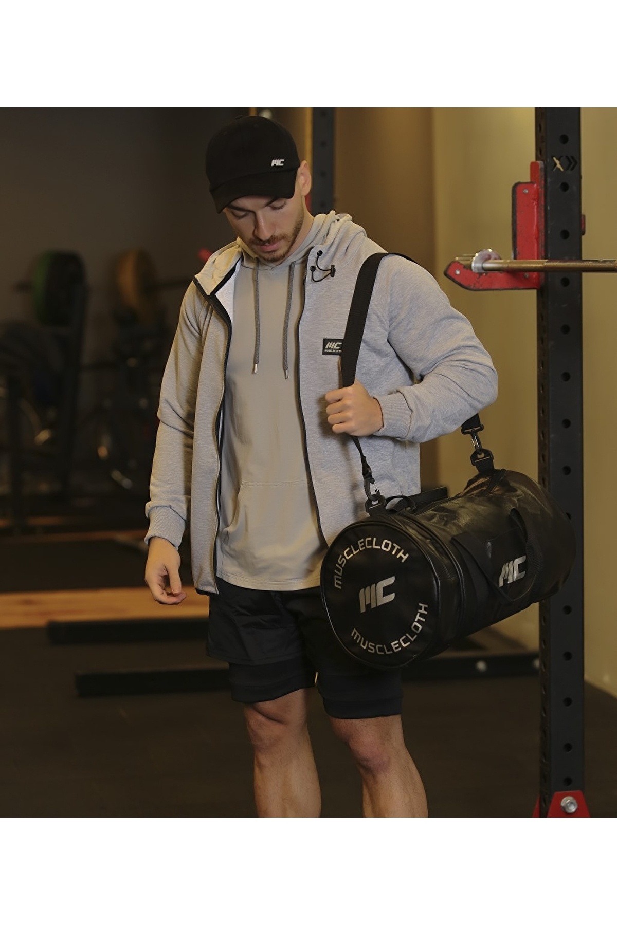 MUSCLECLOTH  Deri Silindir Çanta Siyah 24 L - Görsel 2