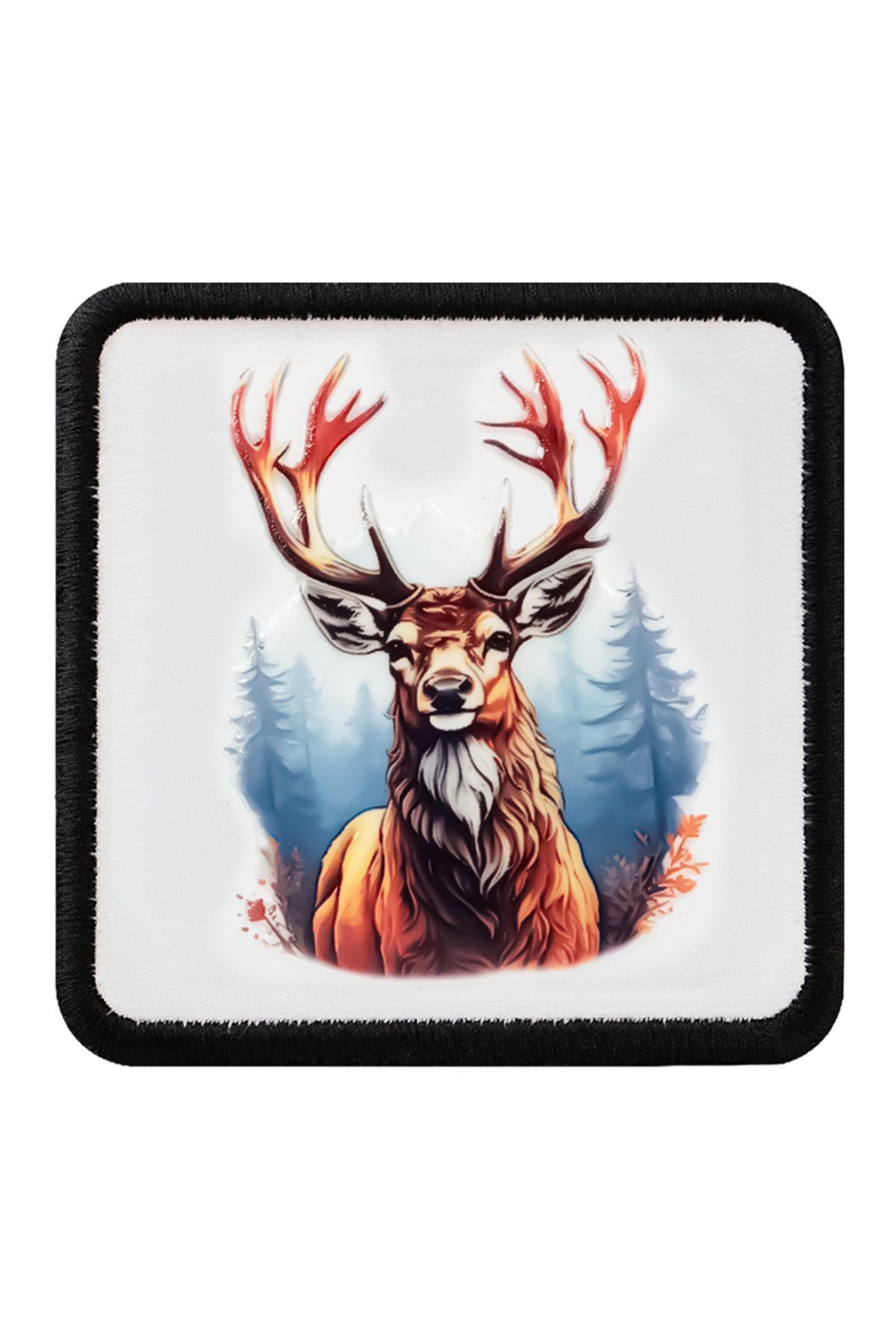 White-Black Bench with V1 Deer Logo (PATCH)