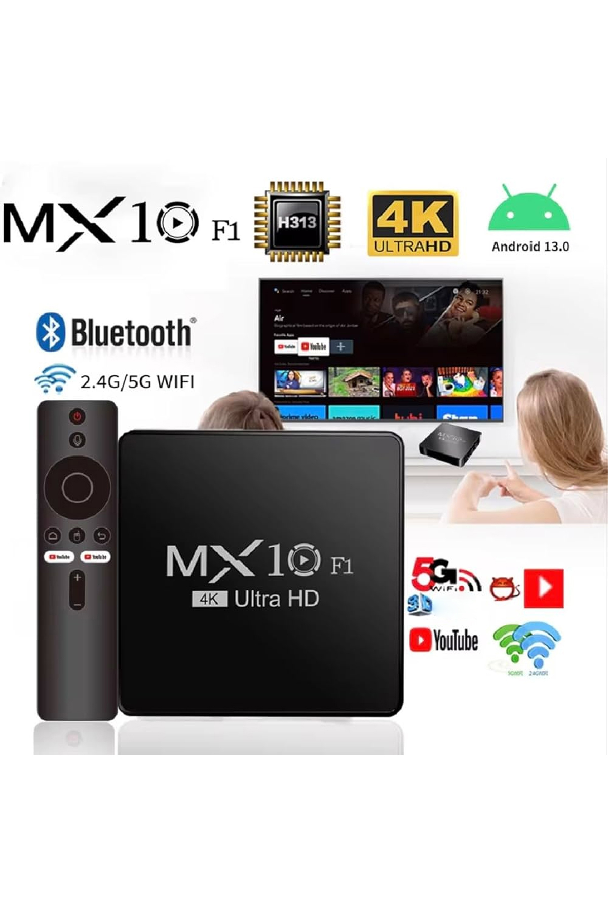 TECHNOMEN Android 13 TV Box 4K Ultra HD Smart Dijital Media Player