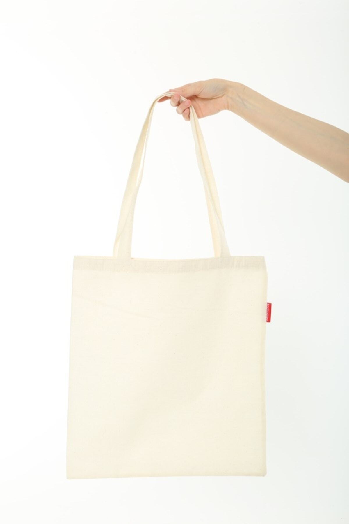 Serkan Çanta Bez Çanta Atölyesi  3 Adet Bez Çanta Siyah-Kırmızı-Krem - Görsel 7