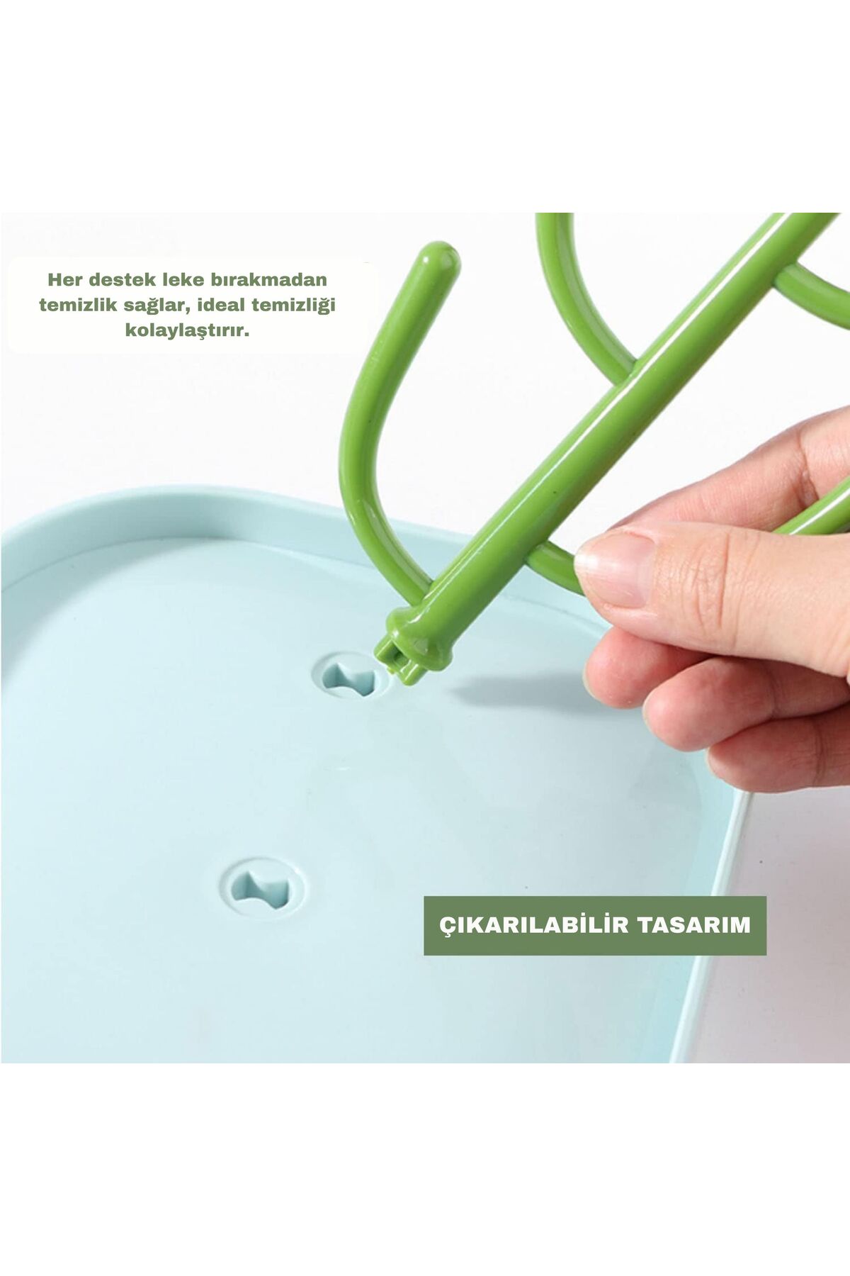 HPYTECH Biberon Kurutma Standı🍼Kaktüs Tasarımlı Biberon,Emzik,Aksesuar Kurutmalığı 🍼 BPA İçermez(Gri) fotoğrafı 3 (önizleme)