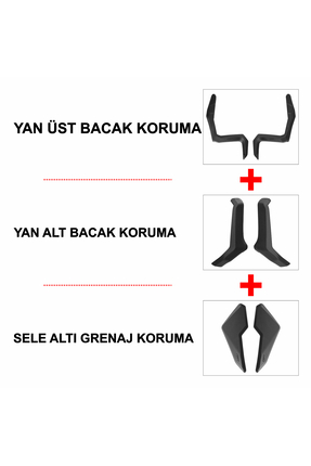 GP KOMPOZİT Honda ADV 350 2023-2025 Uyumlu Üst/Alt Bacak ve Grenaj Koruma Set...