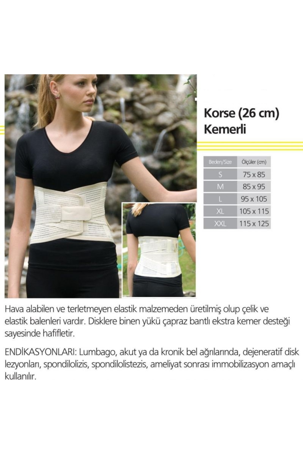 ORTOLIFE LUMBOSACRAL FLEXIBLE STEEL WAISTED CORSET