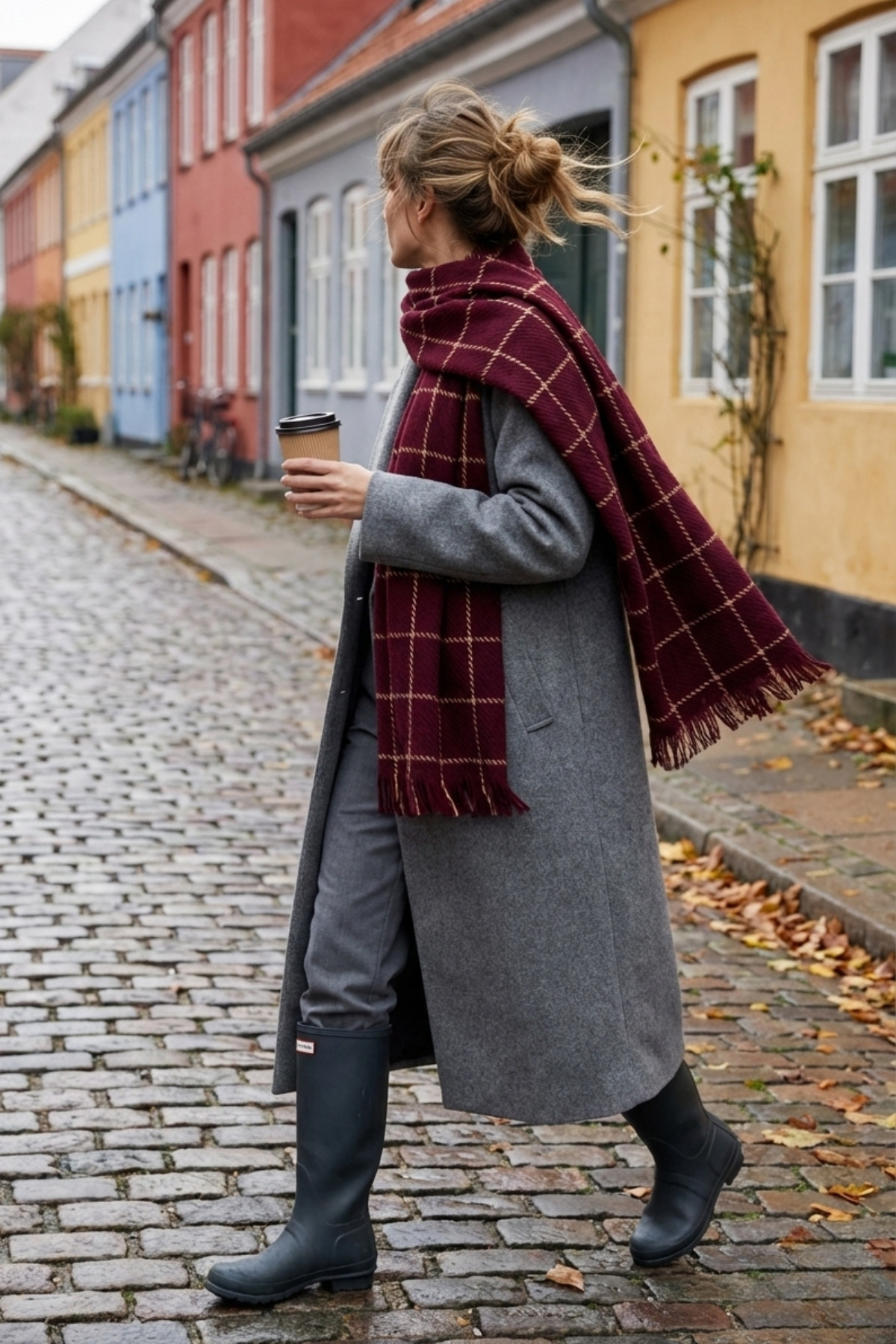 novon  Trend Bordo Soft Touch Püskül Detaylı Uzun Atkı - Görsel 2