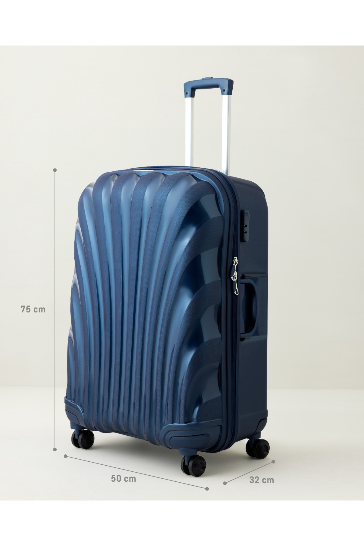 Madame Coco  Huitre Valiz/Bavul - Lacivert - Büyük Boy - Görsel 8