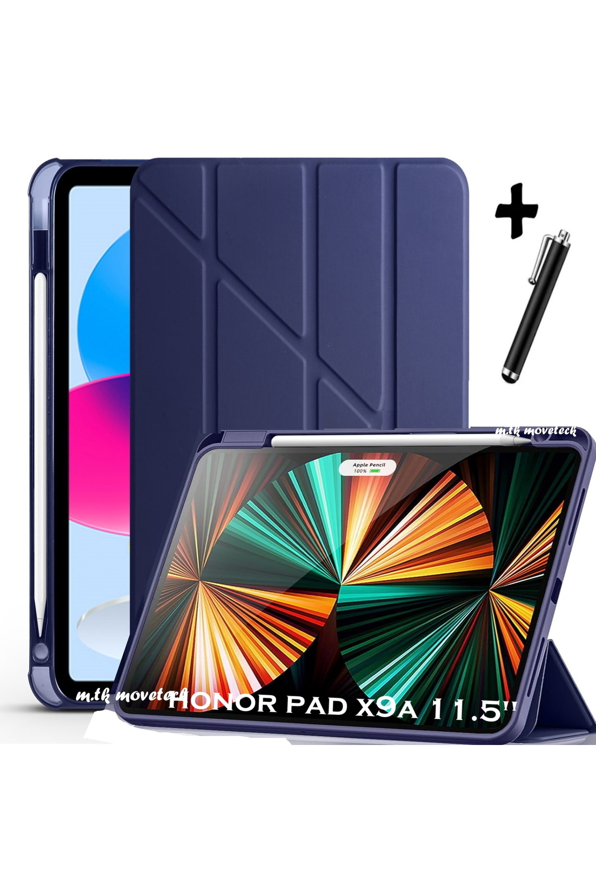 Honor Pad X9A 11.5 inch Case Protective Soft Tri Folding Cover with Pencil Compartment Foldable Stand
