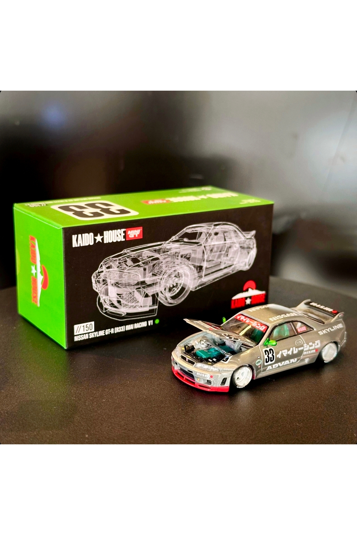 Genel Markalar CHASE Kaido House x Mini GT Nissan Skyline GT-R R33