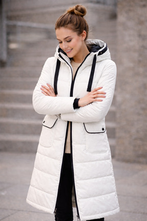 PALMERO ŞİŞME UZUN KAPİTONE MONT ŞERİTLİ / BAKLAVA DESEN