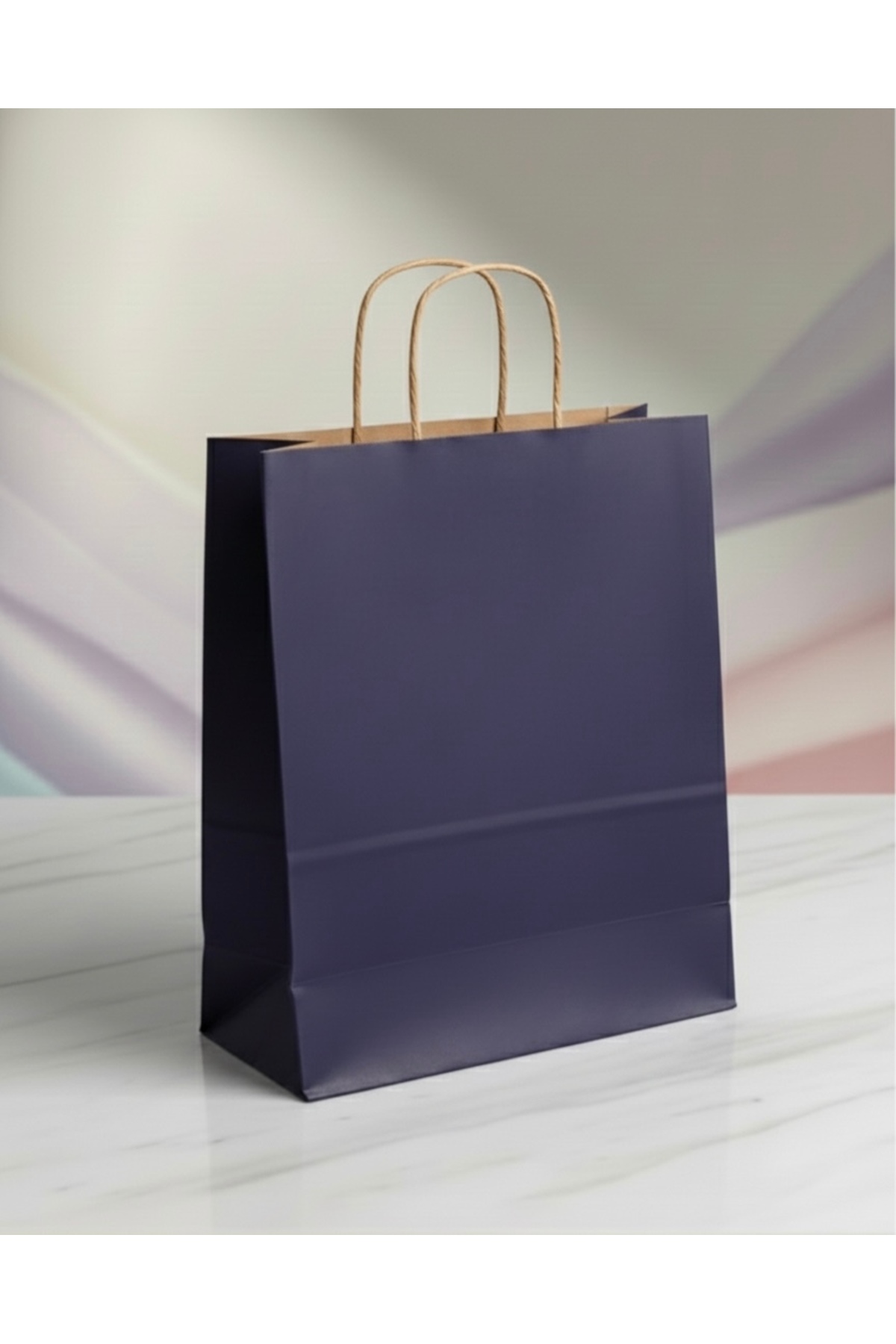 aybaş kağıtçılık 1.Kalite 25x31 Cm Büyük Boy (10 Adet) Lacivert Renkli Kraft Kağıt Çanta,Hediye Paketi, Hediye Poşeti fotoğrafı 5 (önizleme)