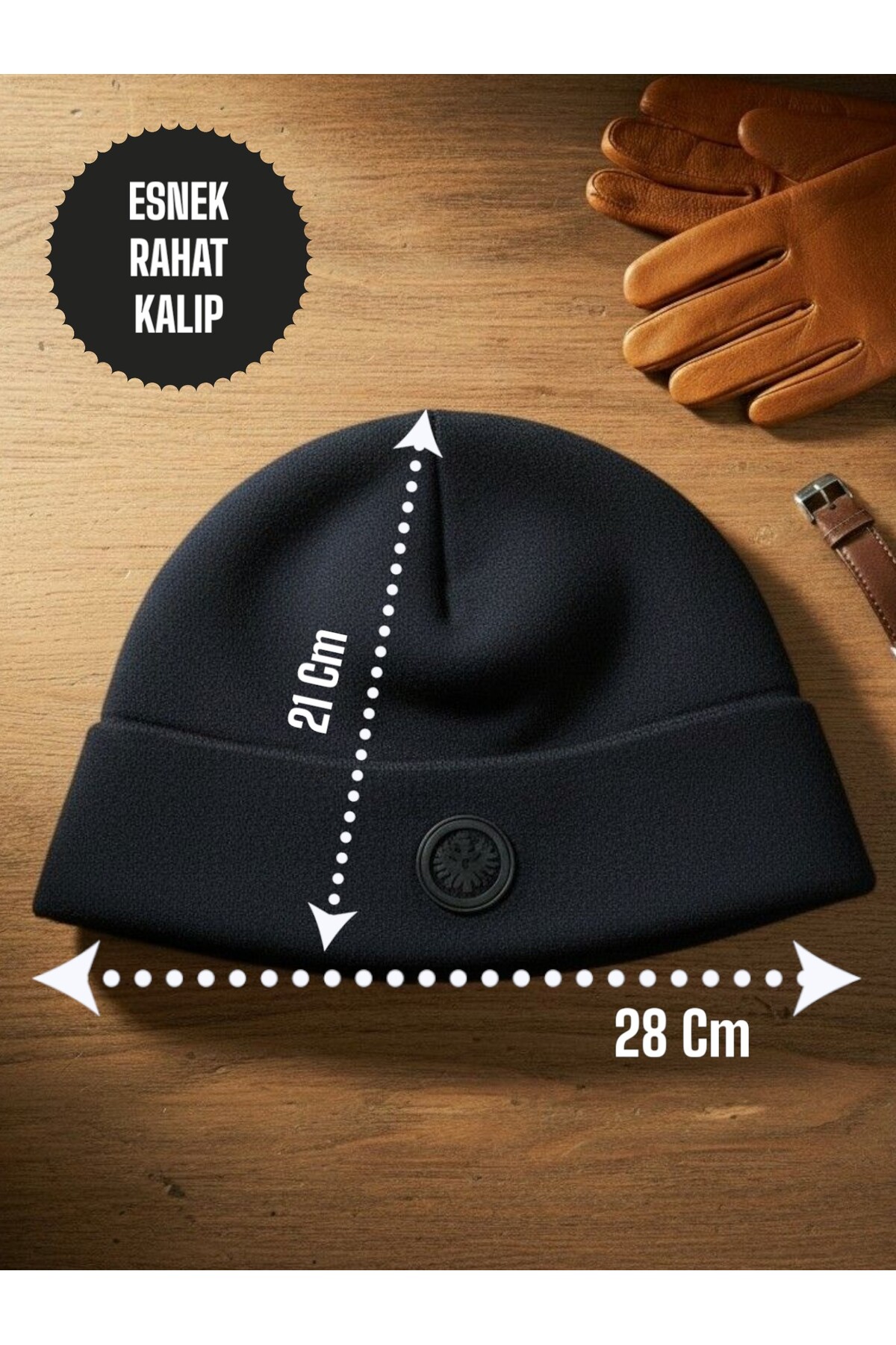 Algitsin O L A  Erkek Çift kat Polar bere+Siyah+Termal+Esnek+Sıcak tutar+Antipilink+Tüylenme Yapmaz - Görsel 3