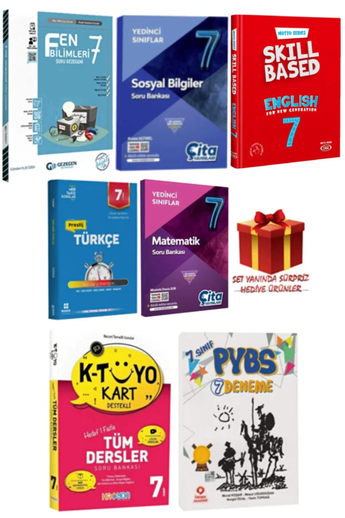 Gezegen Yayıncılık 7. Sınıf Seti:Türkçe+Matematik+Sosyal Bilgiler+