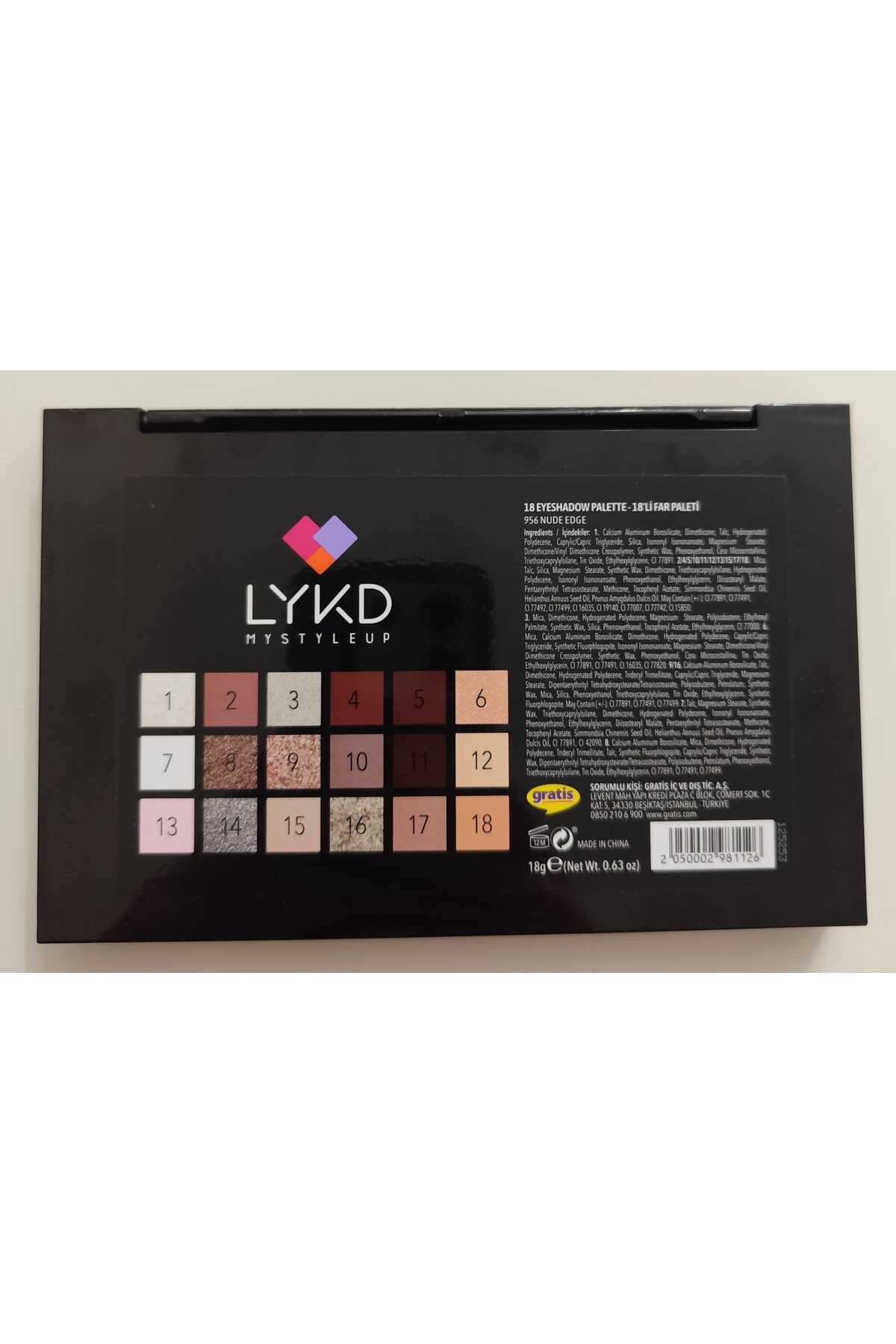 18'li Far Paleti-956 Nude Edge (12 Mat Ton -6 Işıltılı Ton) — 58990 — تصویر 5 از 5