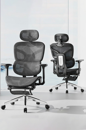 ErgoMekan X200 Pro Fileli Ofis ve Çalışma Sandalyesi Ayak Uzatmalı Siyah