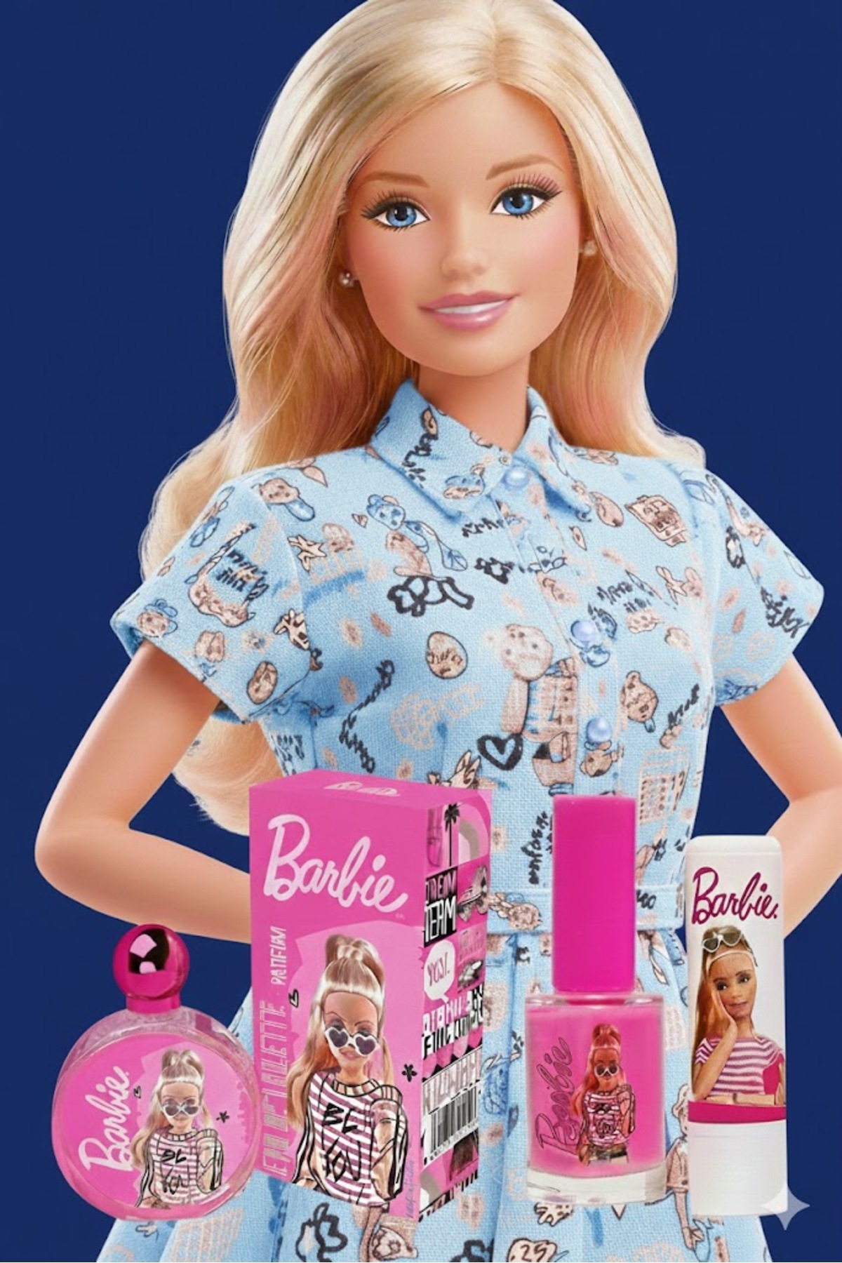 Barbie Lisanslı Parfüm -Oje Seti Ve Bebek fotoğrafı 4 (önizleme)