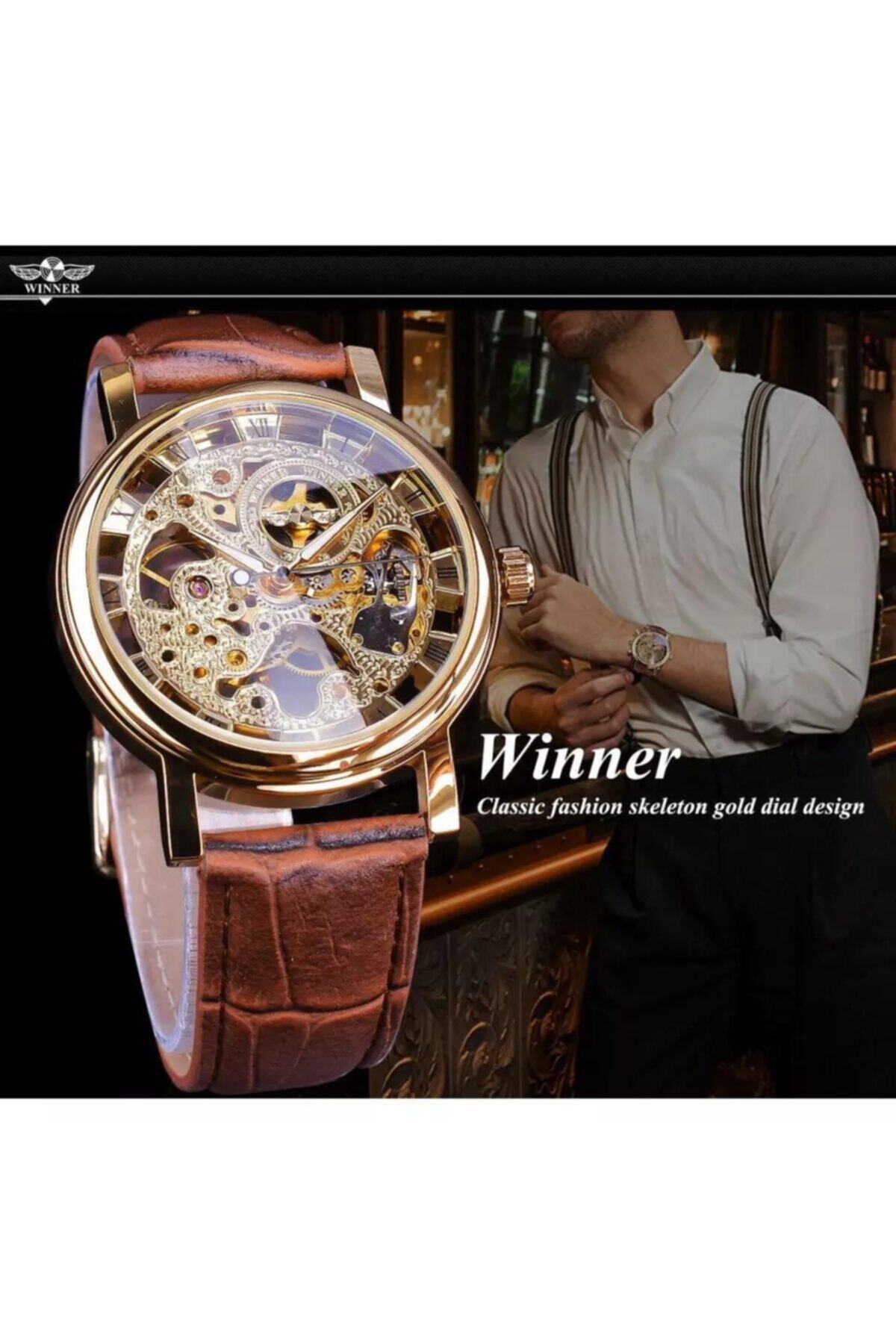 Sewor  T-Winner Kurmalı Mekanizma Gold Renk Kol Saati - Görsel 2