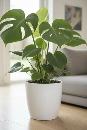 Bliss Yakut Parlak Dekoratif Plastik Çiçek Masa Saksısı 4,4 Litre Iç & Dış Me...