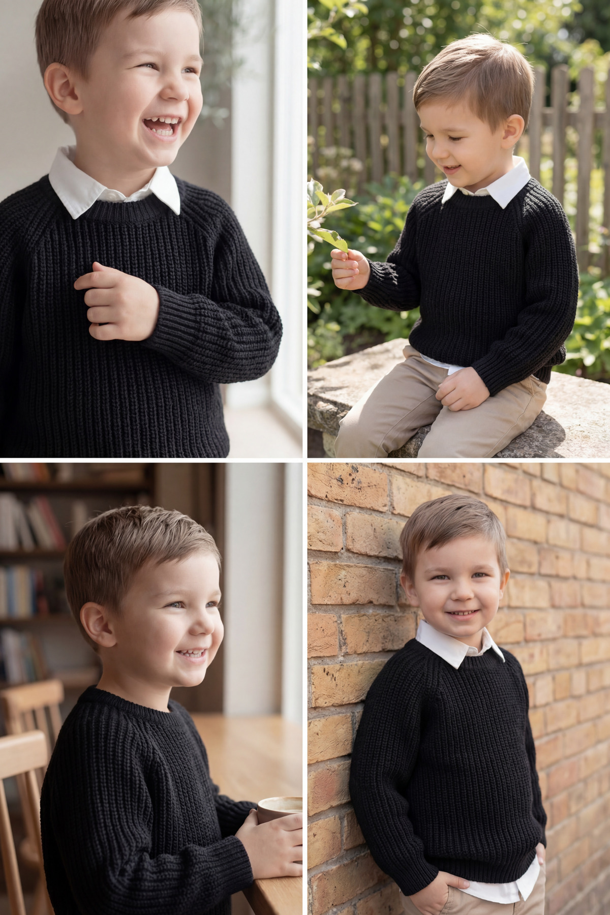 Babily Bebek Çocuk Dikişsiz Premium Triko Kazak Esnek Unisex Yumuşak Kalın fotoğrafı 5 (önizleme)